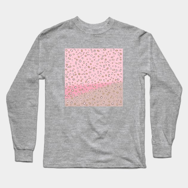 Spotted gradient. pink. brown. spots. Long Sleeve T-Shirt by PrintedDreams